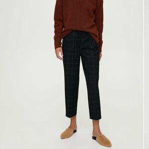 Aritzia Jimmy Pants (black fine grid, S)